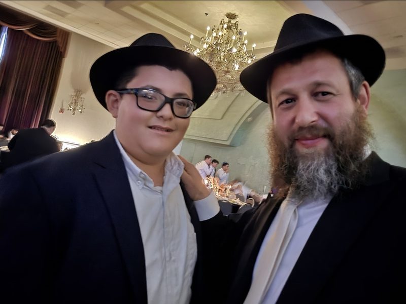 Meir with Rabbi Mendy
