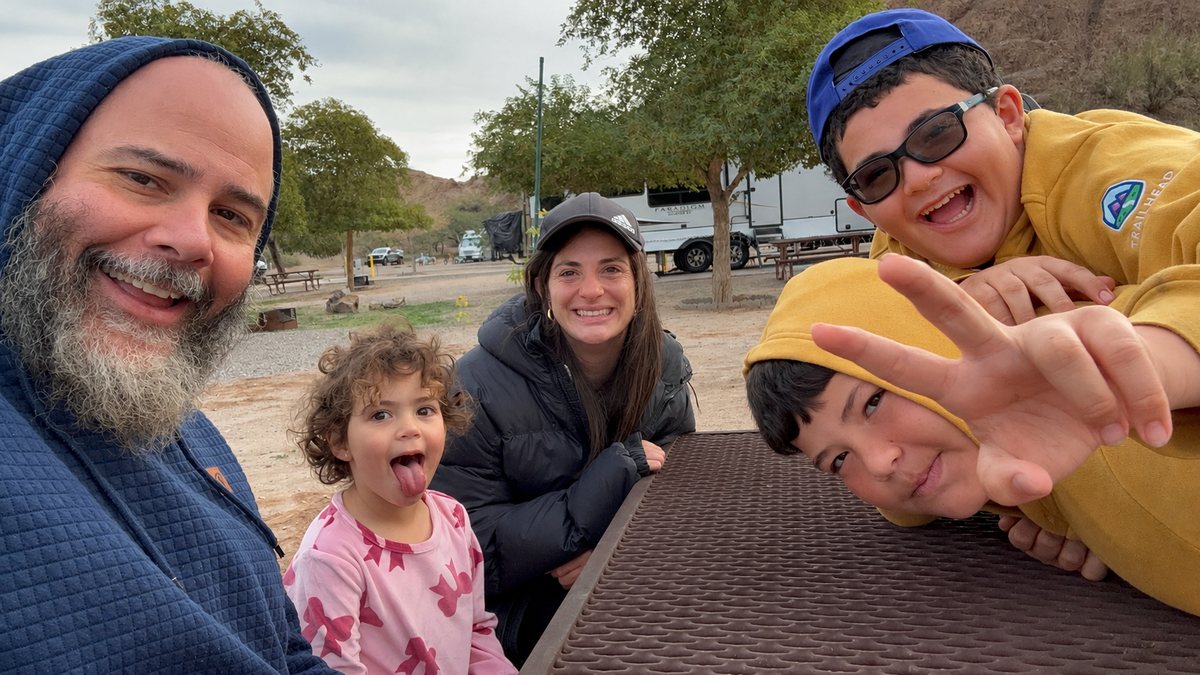 Rabbi Mendy Ezagui with his family